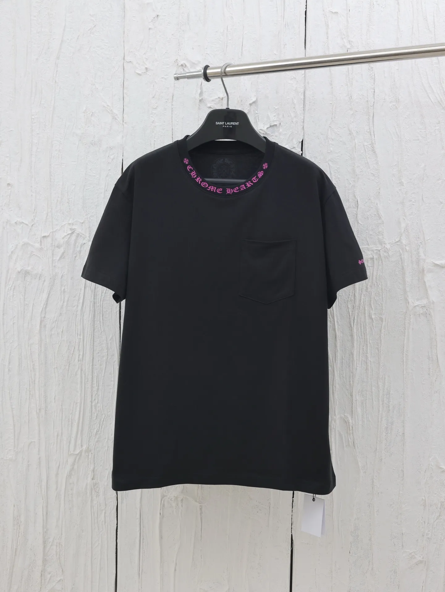 🅿️280 Chrome Hearts*/Chrome Hearts 25 new style Sanskrit letter printed short-sleeved T-shirt with collar Size: S/M/L